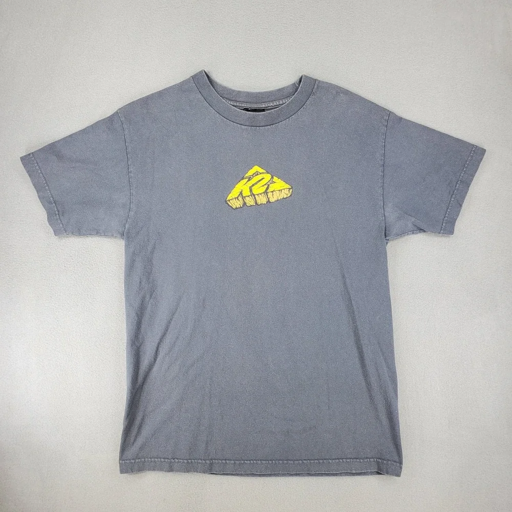 K2 Graphic T-Shirt Mens M Gray Vintage Made in USA Skateboard Snowboard Tee